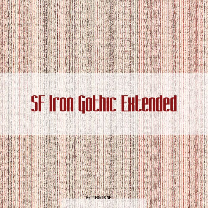 SF Iron Gothic Extended example